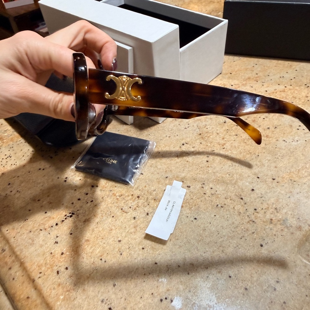 Celine Tortoise Shell Sunglasses - Picture 2 of 5